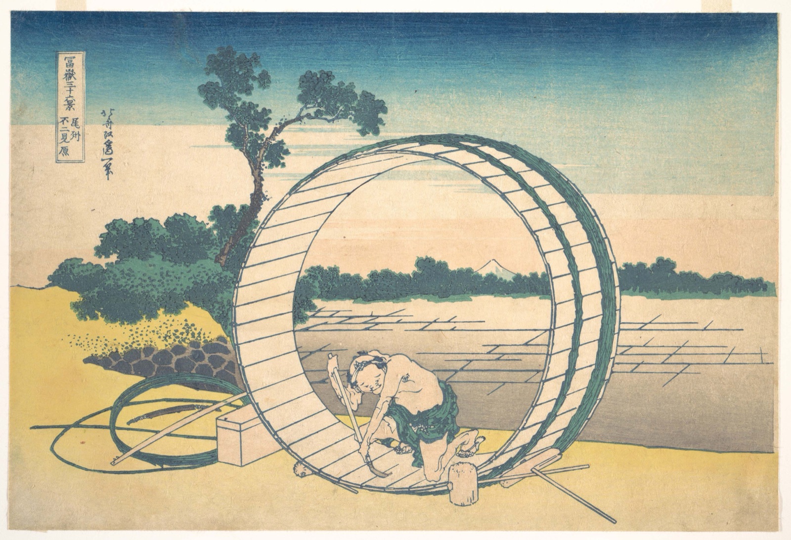 Fujimigahara in Owari Province — Katsushika Hokusai