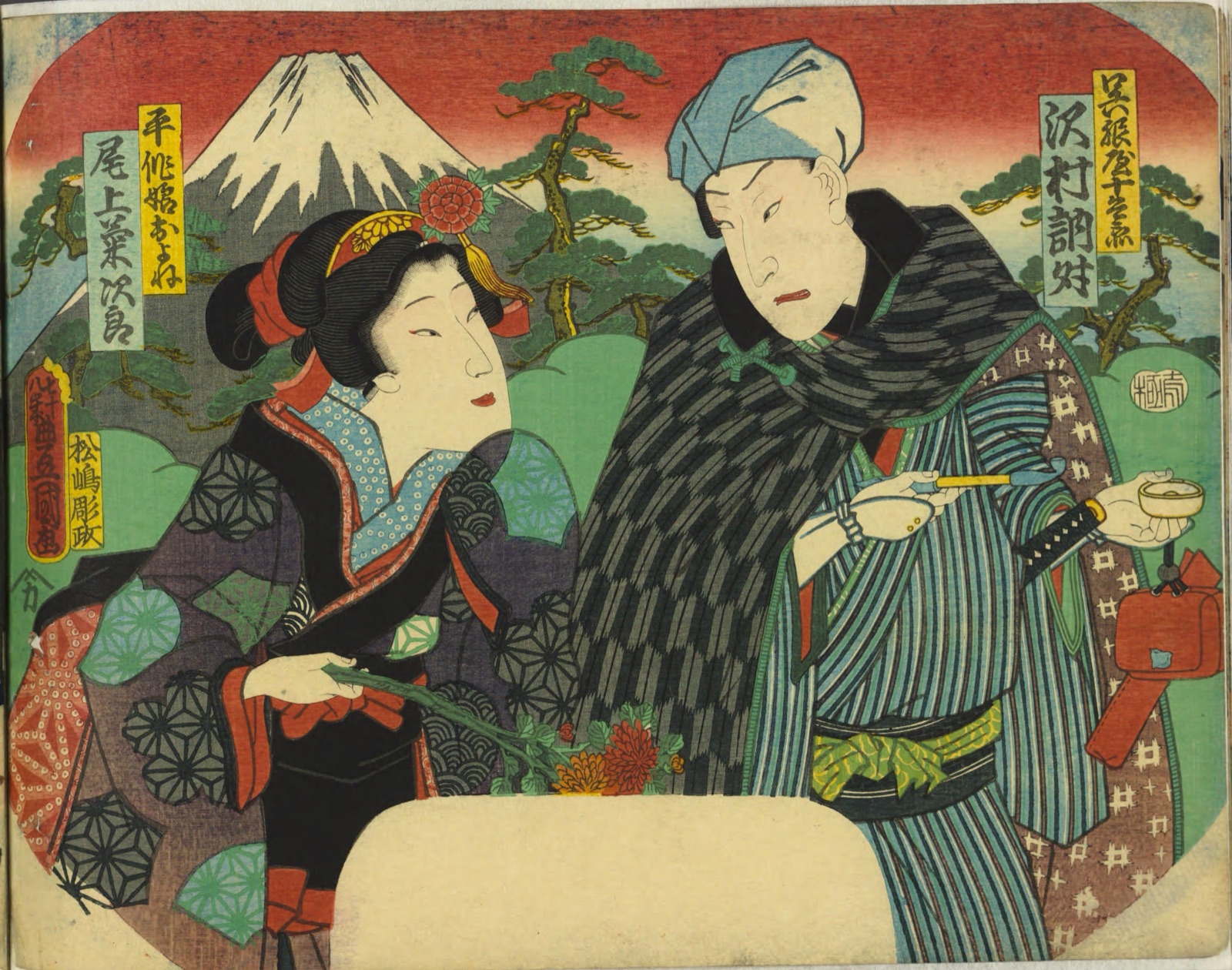 Actor Fan Paintings — Utagawa Kunisada